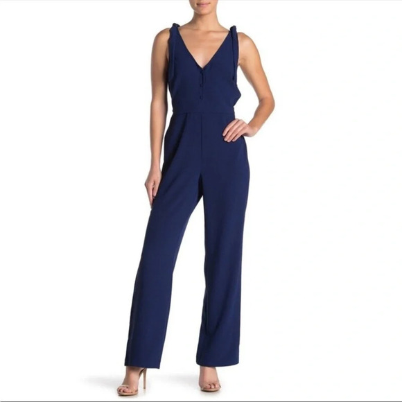 ✨NWT Cupcakes & Cashmere Lapis Blue Topeka Jumpsuit Women's Size Small - Picture 3 of 12